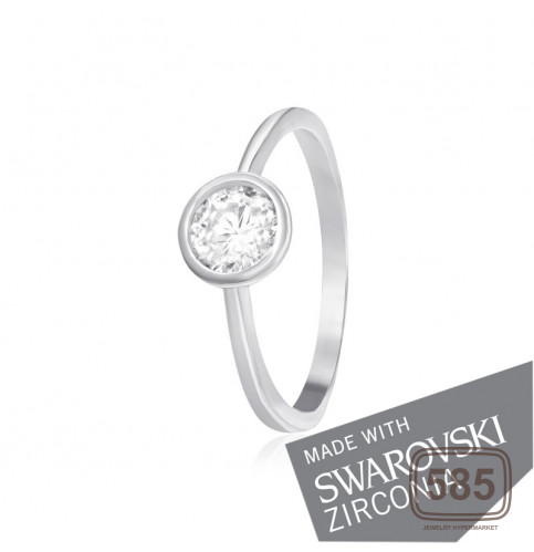 Срібна каблучка з цирконієм SWAROVSKI ZIRCONIA