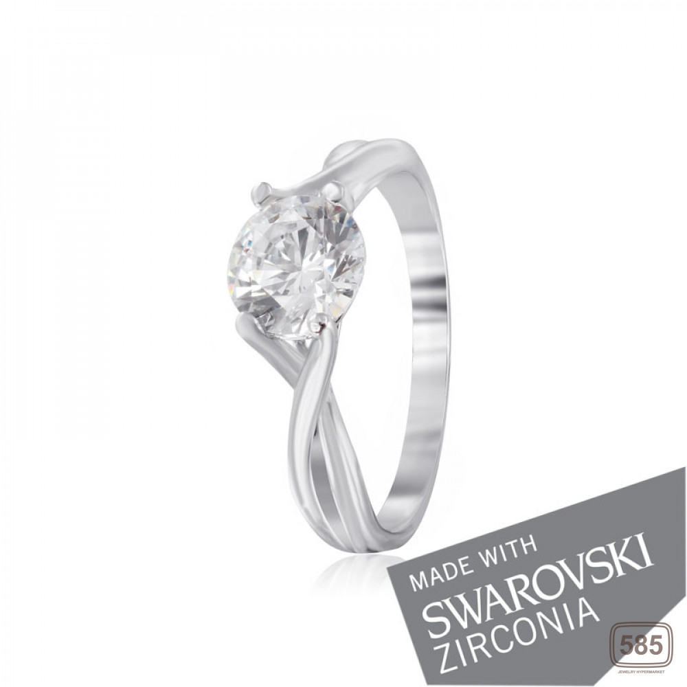 Срібна каблучка з цирконієм SWAROVSKI ZIRCONIA