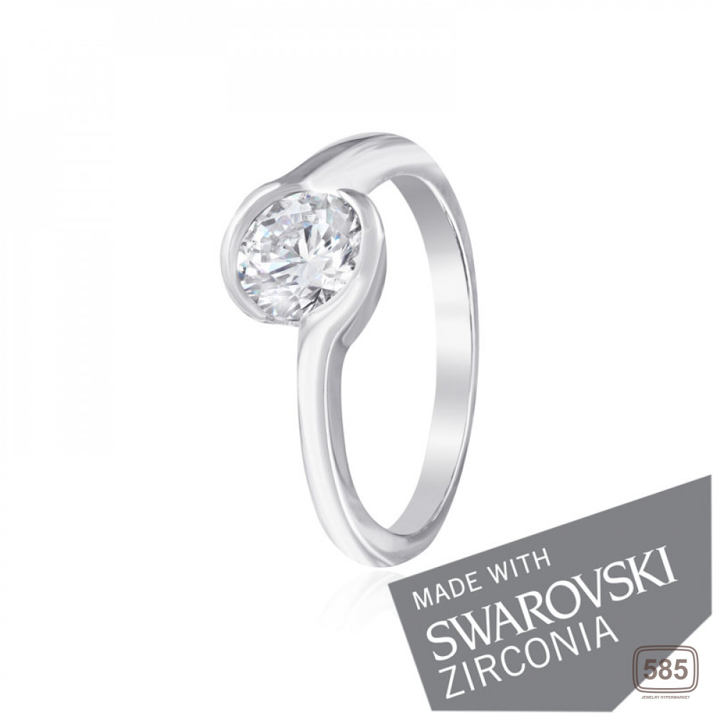 Срібна каблучка з цирконієм SWAROVSKI ZIRCONIA