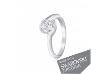 Срібна каблучка з цирконієм SWAROVSKI ZIRCONIA