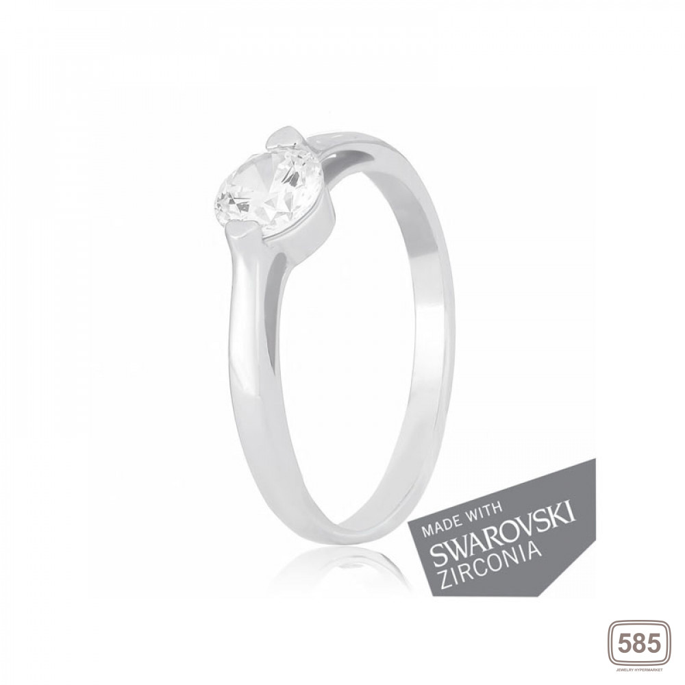 Срібна каблучка з цирконієм SWAROVSKI ZIRCONIA