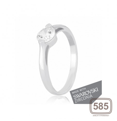 Срібна каблучка з цирконієм SWAROVSKI ZIRCONIA