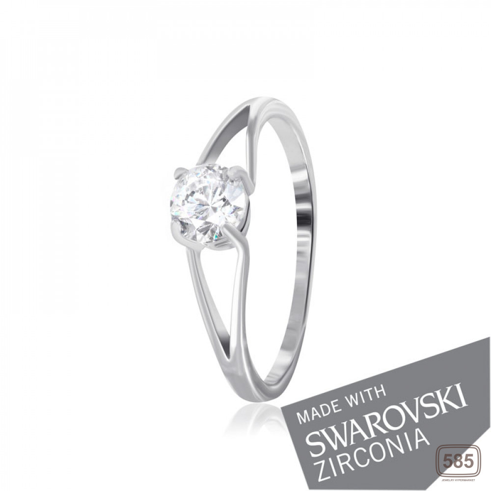 Срібна каблучка з цирконієм SWAROVSKI ZIRCONIA