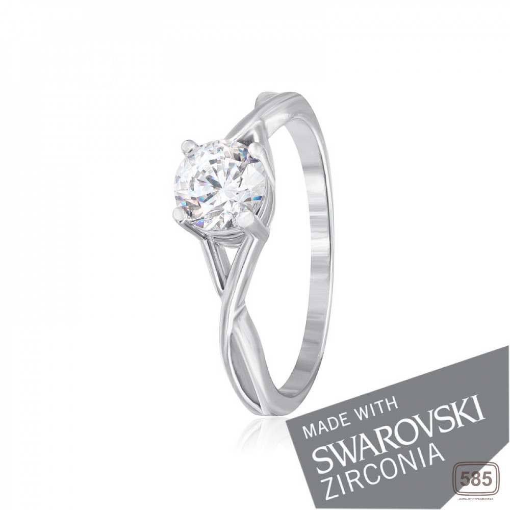 Срібна каблучка з цирконієм SWAROVSKI ZIRCONIA