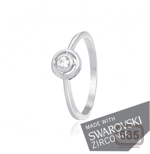 Срібна каблучка з цирконієм SWAROVSKI ZIRCONIA