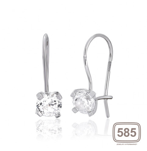 Серебряные серьги с цирконием SWAROVSKI ZIRCONIA